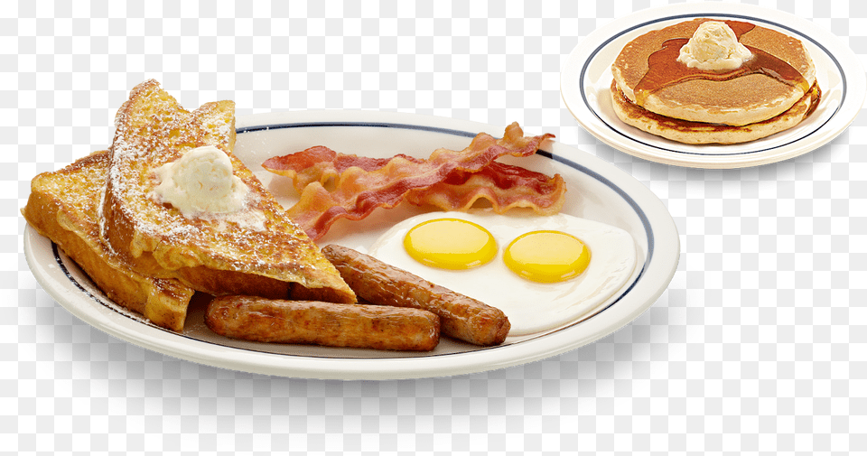 French Toast Sirloin Steak And Eggs Ihop, Brunch, Food, Bread, Plate Free Png Download
