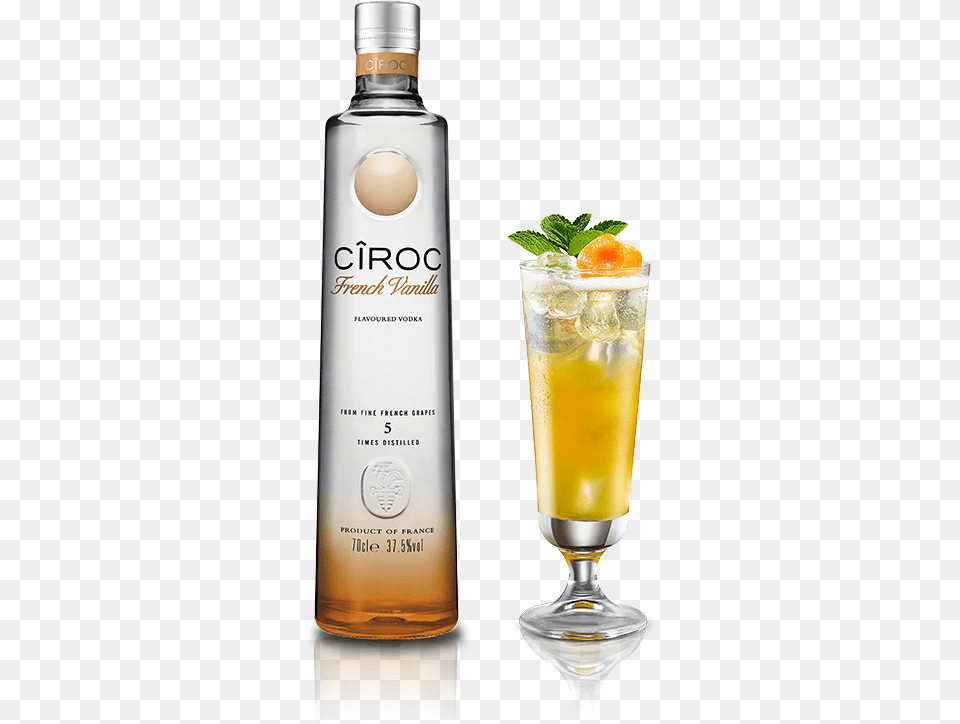 French Vanilla Ciroc Mixers, Herbs, Plant, Mint, Alcohol Png Image