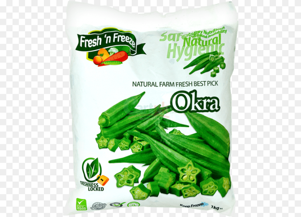 Fresh 39n Freeze Okra 1kg Okra, Food, Produce, Plant, Vegetable Free Png Download