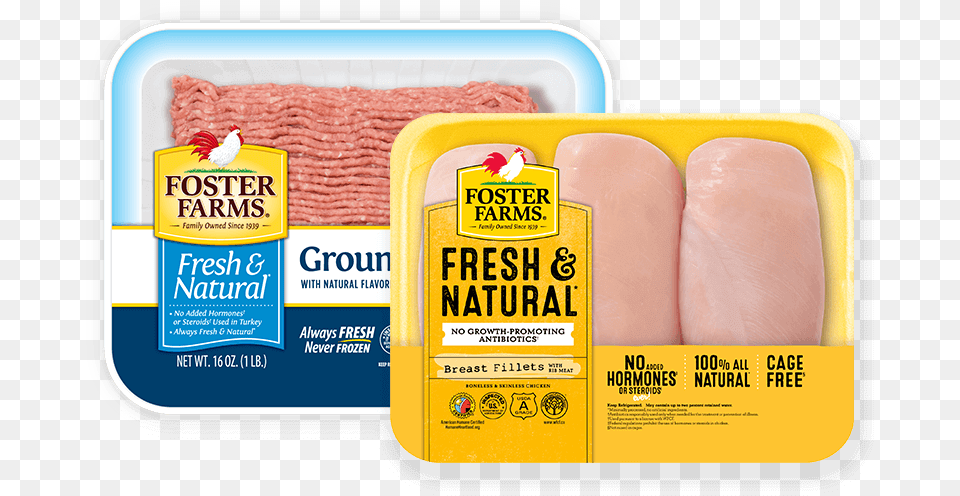 Fresh And Natural Chicken Breast And Ground Turkey Foster Farms Chicken Thighs, Food, Meat, Pork, Ketchup Png