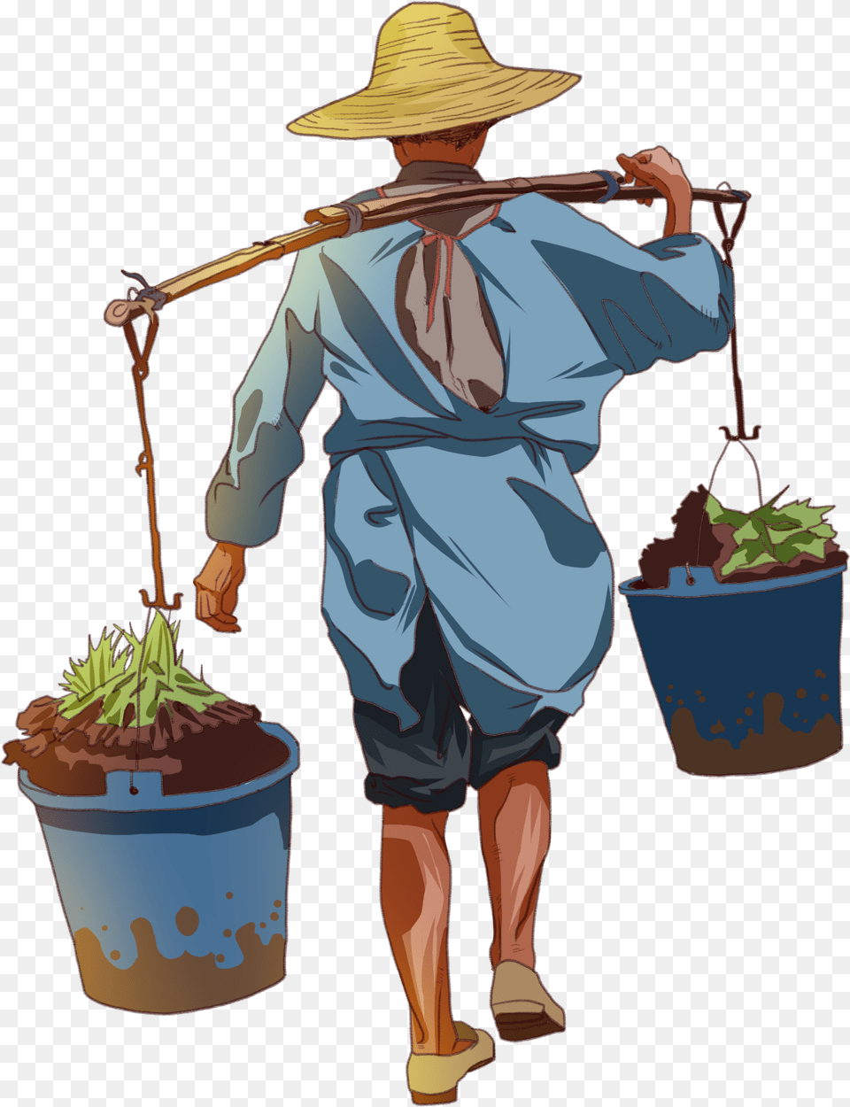 Fresh And Simple Style Farmer Takes The Labor Day Element International Workers39 Day, Nature, Garden, Gardener, Gardening Free Transparent Png