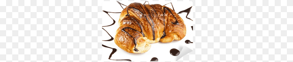 Fresh And Tasty Croissant On The White Wall Mural Croissant Dulce, Food, Cutlery, Spoon, Bread Png