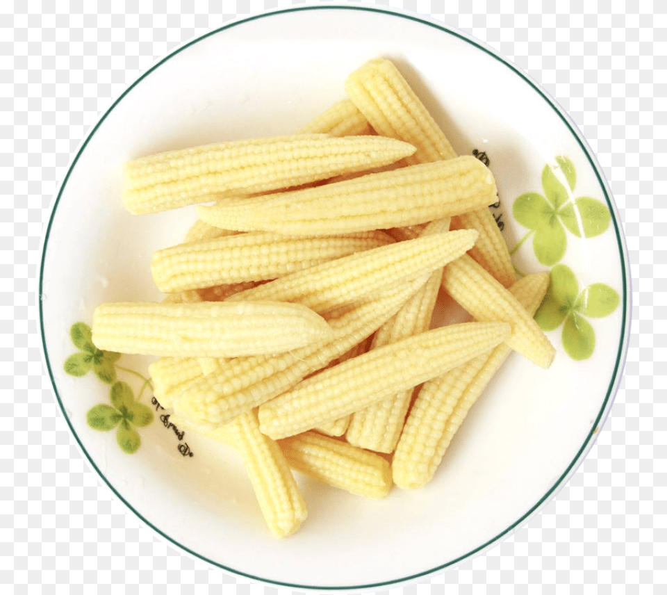 Fresh Baby Corns Served In A White Plate Image Baby Msr, Food, Food Presentation, Corn, Grain Png