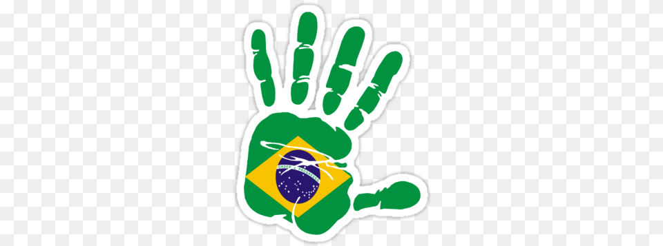 Fresh Brazil Clipart Brazil Flag Clip Art Clipart Best Hand Print Clip Art Black And White, Clothing, Glove, Dynamite, Weapon Free Png Download