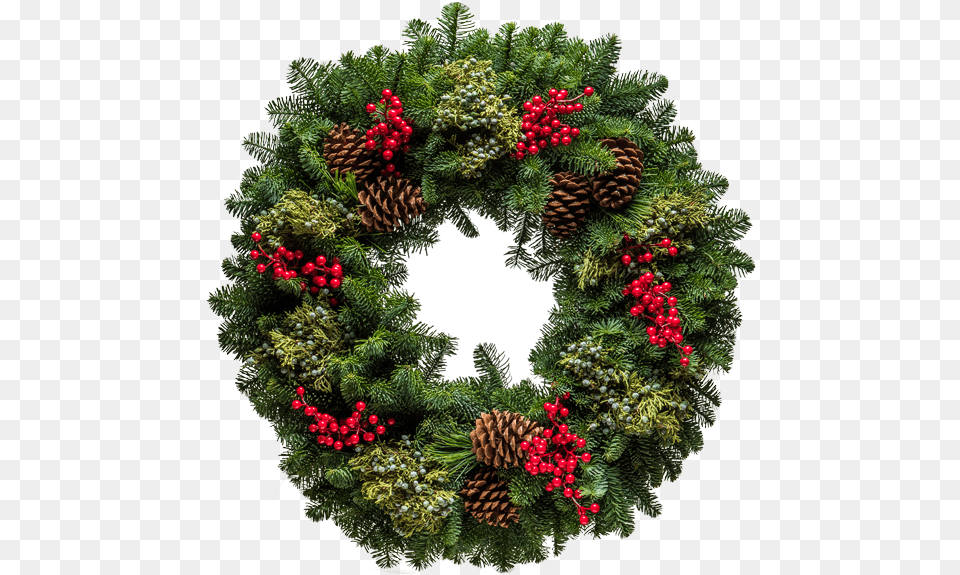 Fresh Christmas Wreaths Forest Wreath, Plant Png Image