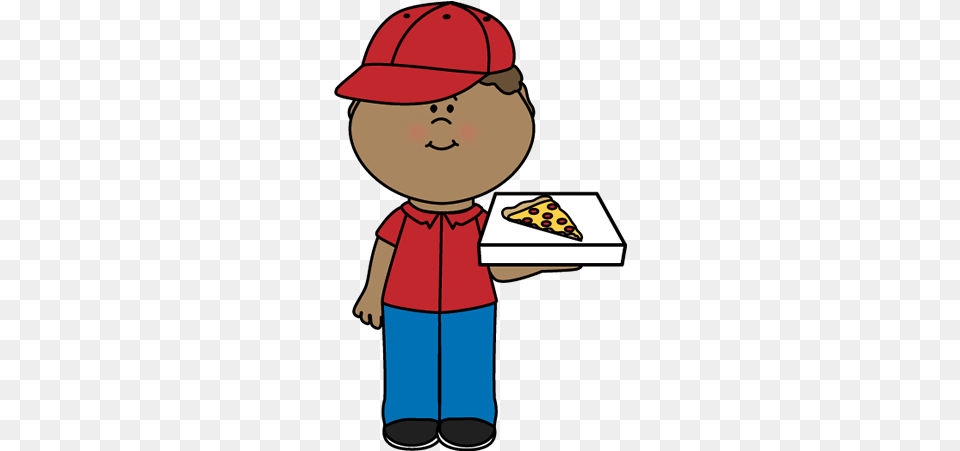 Fresh Eating Pizza Clipart Pizza Delivery Boy Clip Pizza Delivery Boy Clipart, Baseball Cap, Cap, Clothing, Hat Png Image