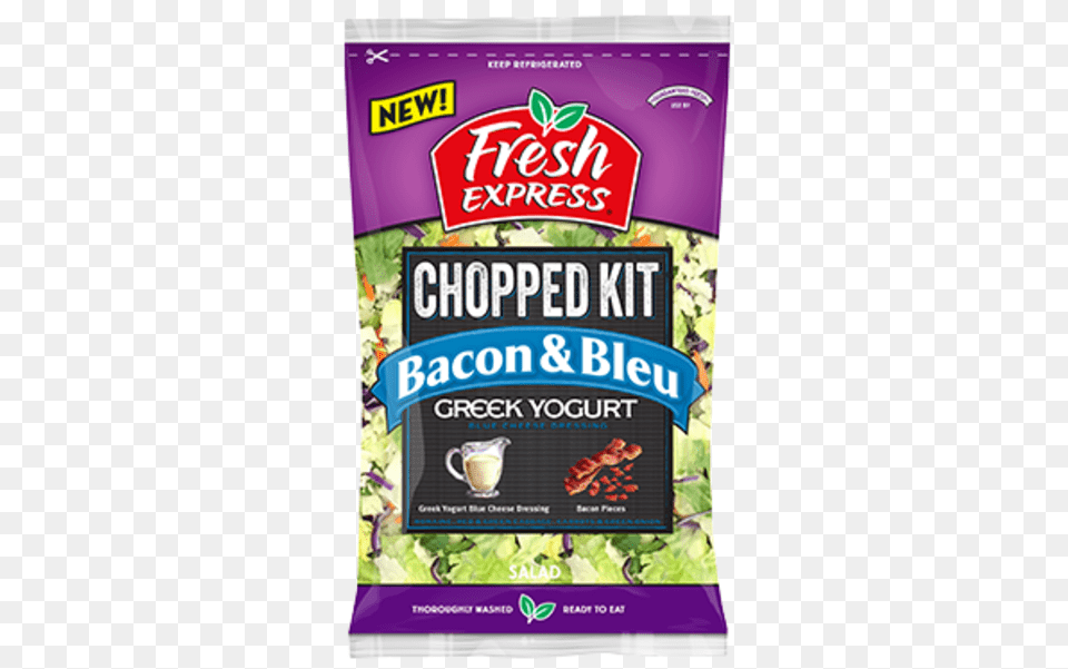 Fresh Express Chopped Greek Bacon And Bleu Yogurt Salad Fresh Express Salad, Food, Lunch, Meal, Advertisement Png Image