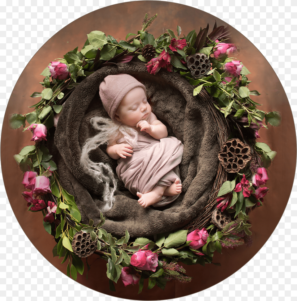 Fresh Flowers Baby Photography Free Png Download