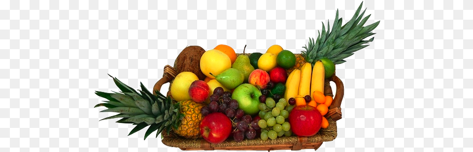 Fresh Fruit Basket Gifts, Food, Plant, Produce, Pineapple Free Transparent Png