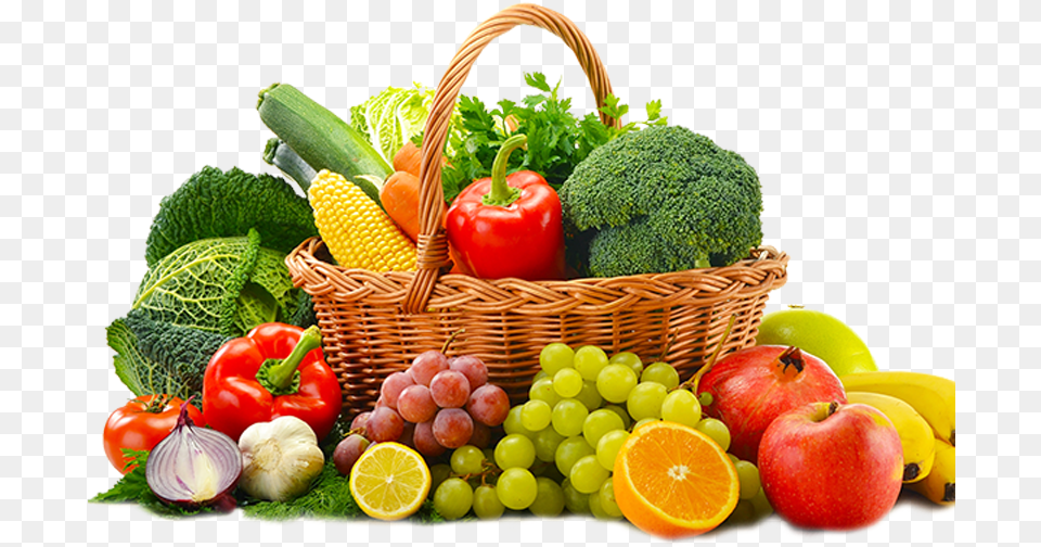 Fresh Fruit Vegetable Amp Leaves Fruits And Vegetables In A Basket, Citrus Fruit, Food, Orange, Plant Png