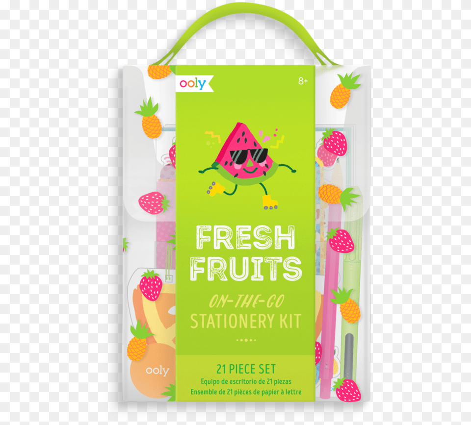 Fresh Fruits 16 Piece Stationary Kit Illustration, Bag, Advertisement, Poster Free Png