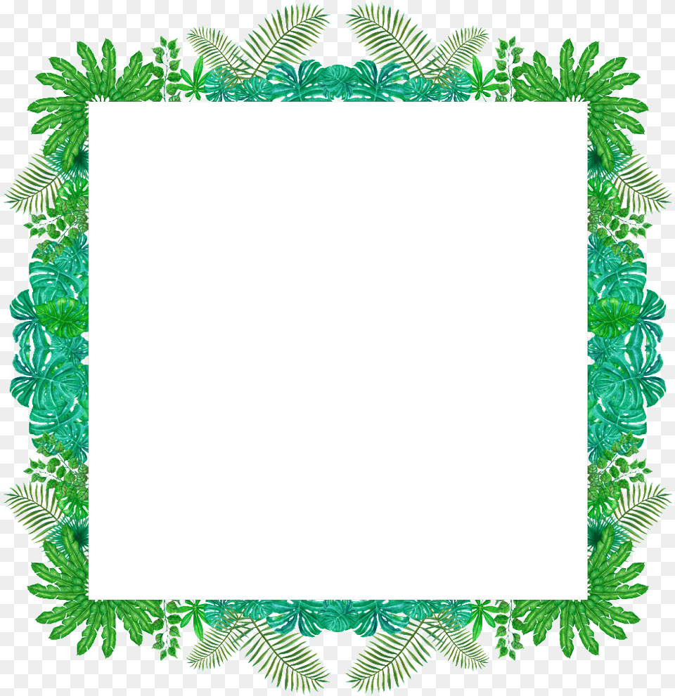 Fresh Green Leaf Frame Transparent Picture Frame, Accessories, Gemstone, Jewelry, Plant Png Image