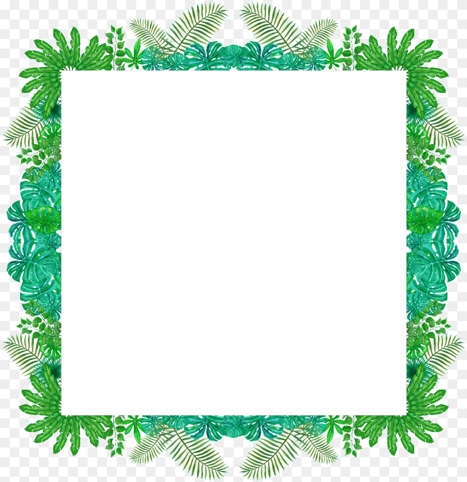 Fresh Green Leaf Frame Transparent Picture Frame, Accessories, Gemstone, Jewelry, Plant Png
