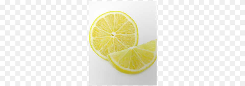 Fresh Lemon Slice Isolated On White Background Poster Sweet Lemon, Citrus Fruit, Food, Fruit, Plant Free Png Download