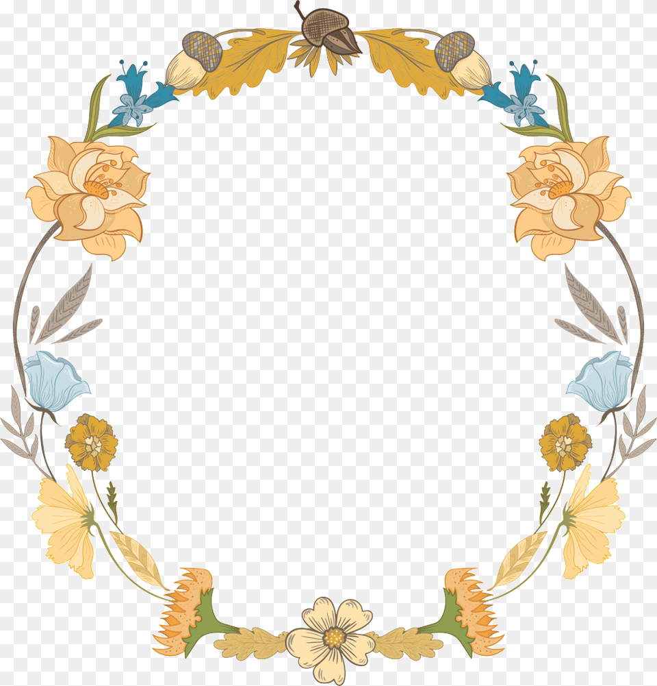 Fresh Light Golden Hand Drawn Wreath Decorative Elements, Accessories, Pattern, Jewelry Free Transparent Png