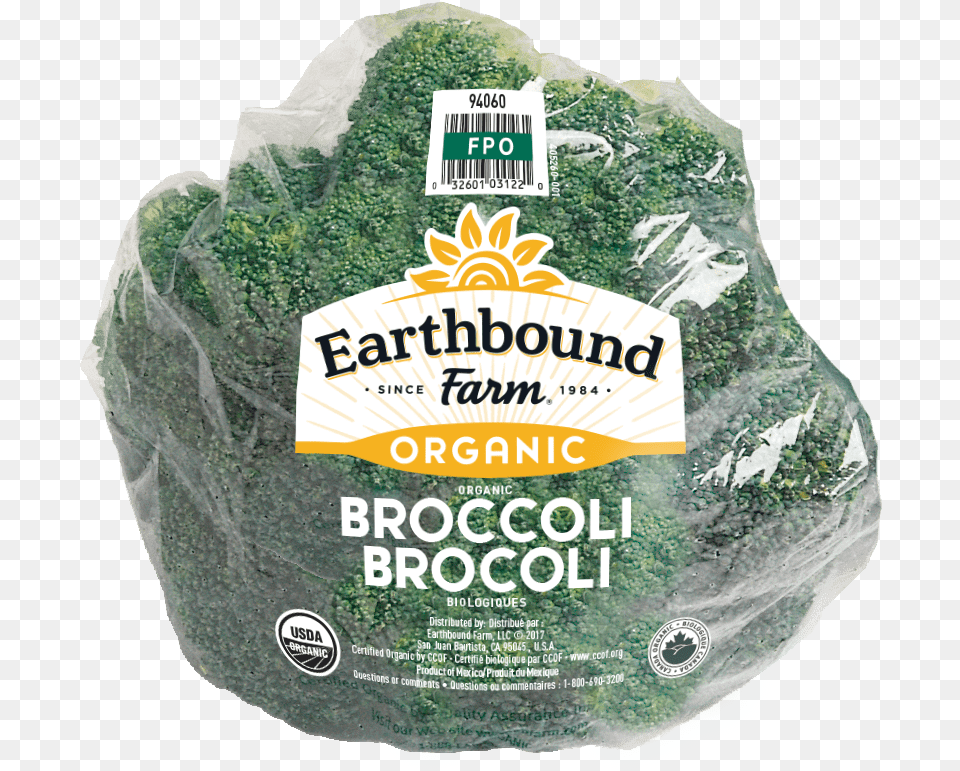 Fresh Organic Broccoli Earthbound Farm Organic Broccoli, Food, Produce, Vegetable, Kale Free Png
