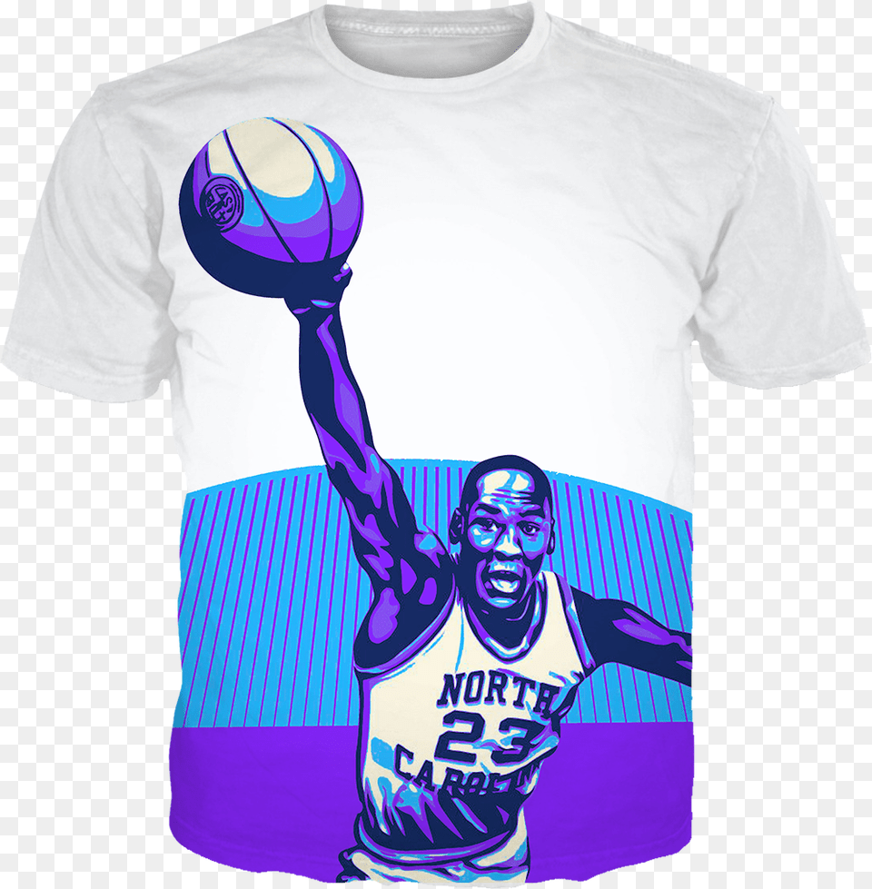 Fresh Prince 5 Dunk White Tee Obey Giant Sports Full For Basketball, Ball, Clothing, T-shirt, Football Free Png Download