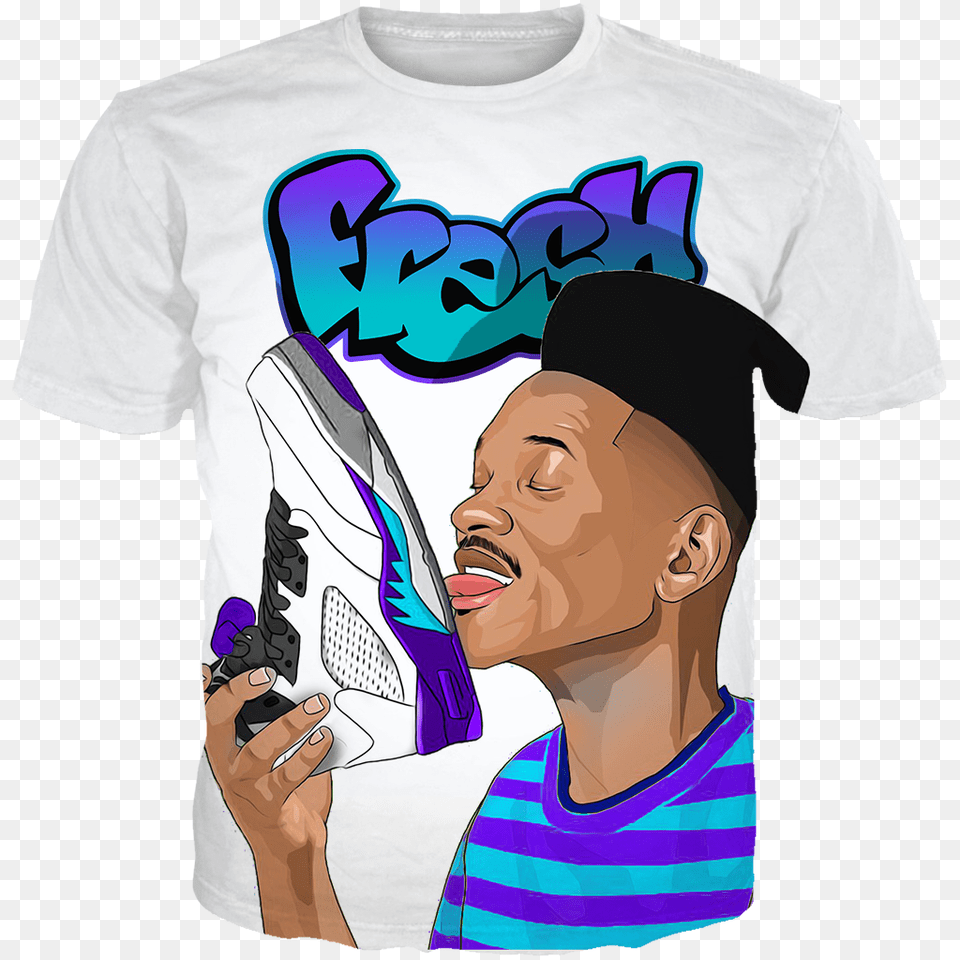 Fresh Prince Sole Lick White Tee Supremexpressions, T-shirt, Clothing, Adult, Person Free Png