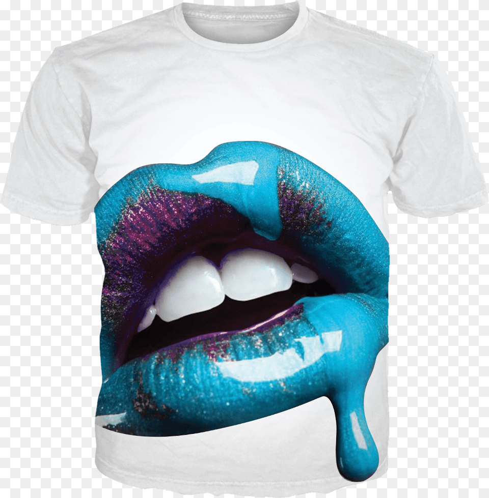 Fresh Prince White Tee Lips Drip, Body Part, Clothing, Mouth, Person Png