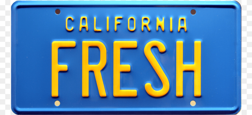 Fresh Prop Plate Movie Memorabilia From The Fresh Prince Fresh License Plate, License Plate, Transportation, Vehicle Png