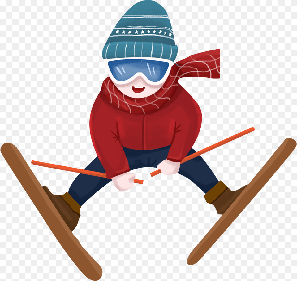 Fresh Winter Boy Character And Psd Ski Jumping, Outdoors, Nature, Snow, Baby Free Png