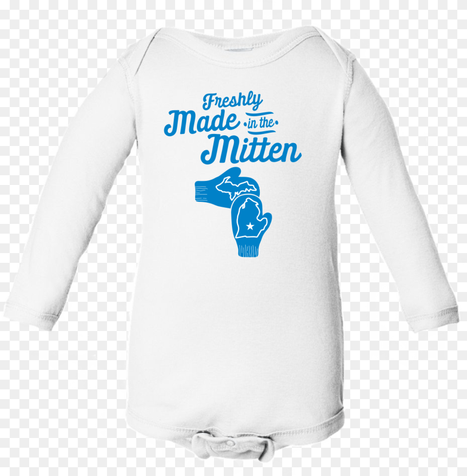 Freshly Made In The Mitten Baby Onesie Twin Outfit Funny Twin Outfit 1 Of 2 2 Of, Clothing, Long Sleeve, Shirt, Sleeve Free Transparent Png