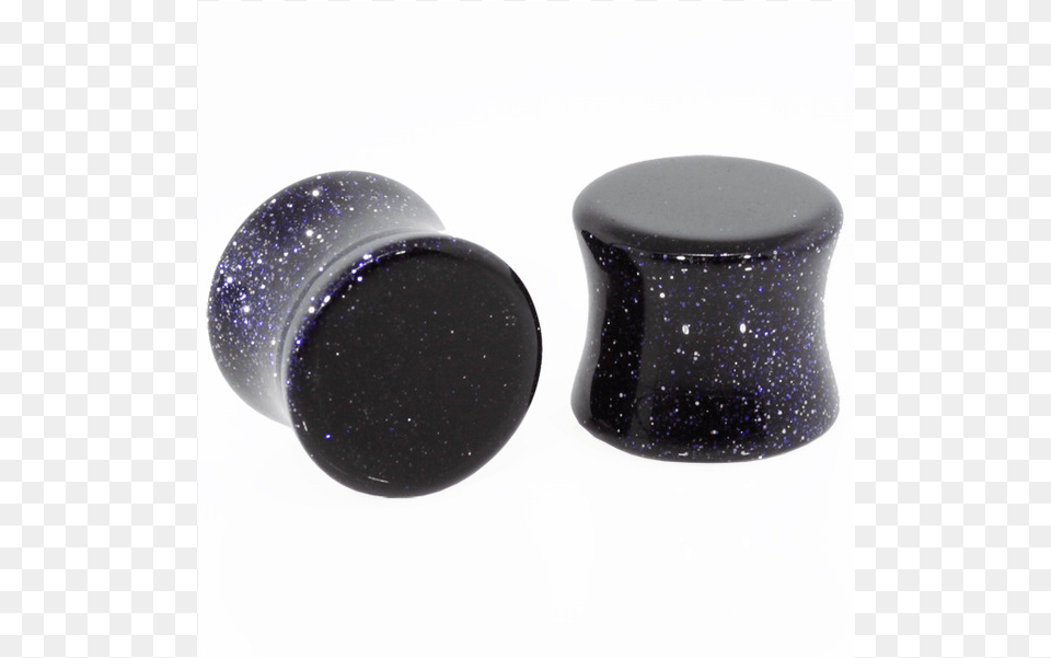 Freshtrends Blue Goldstone Double Flare Stone Plug Dark Purple Sparkly Stone, Jar, Pottery, Smoke Pipe Free Png