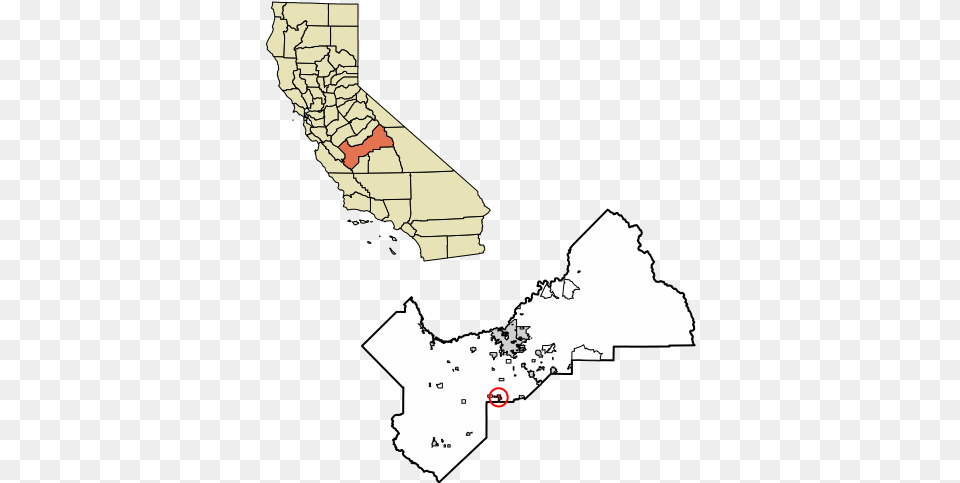 Fresno County California Incorporated And Unincorporated County California, Chart, Map, Plot, Atlas Png Image