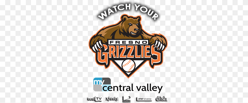 Fresno Grizzlies 2016 Logo, Advertisement, Poster, Animal, Bear Free Png Download