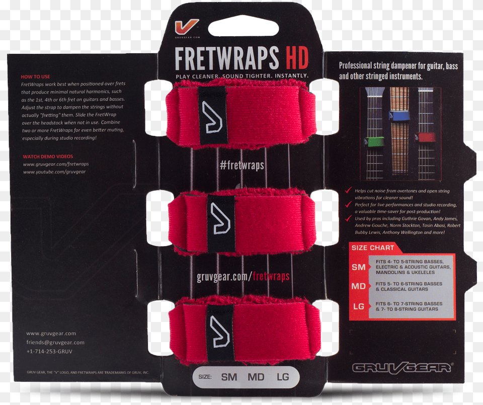 Fretwraps String Muters Gruv Gear Fret Wraps Hd Fire Red Bass Guitar, Cushion, Home Decor, Accessories Png