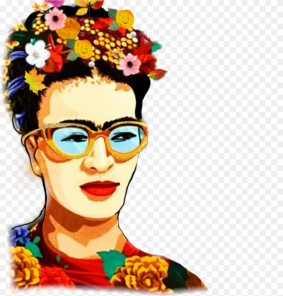 Frida Fridakahlo Unibrow Queen Unibrow Cartoon Illustration Frida Kahlo, Head, Art, Portrait, Face Png Image