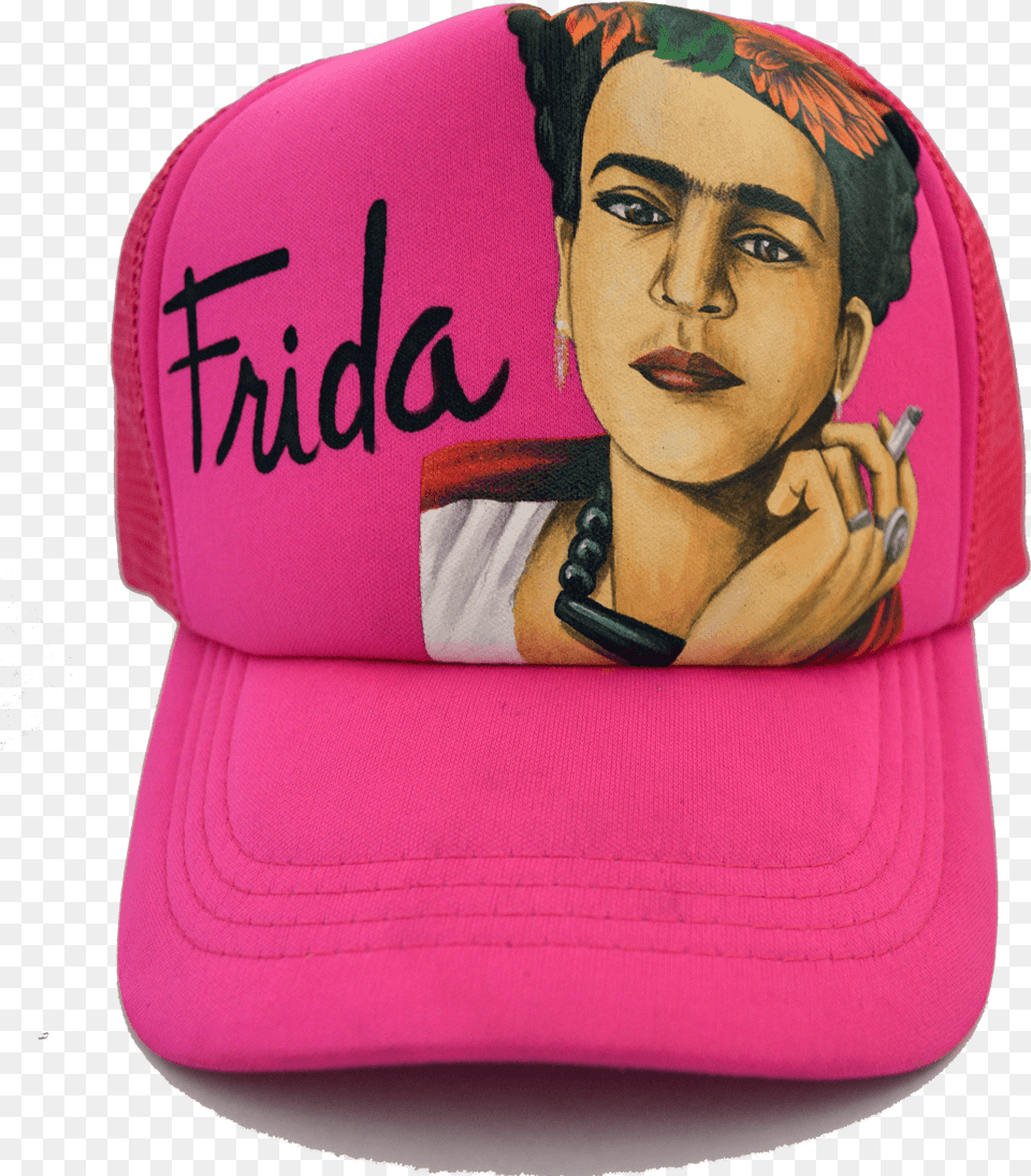 Frida Kahlo Hlf Art Baseball Cap, Baseball Cap, Clothing, Hat, Adult Png