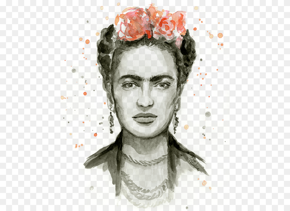 Frida Kahlo Portrait T Frida Kahlo Watercolor Paintings, Head, Art, Face, Photography Free Png