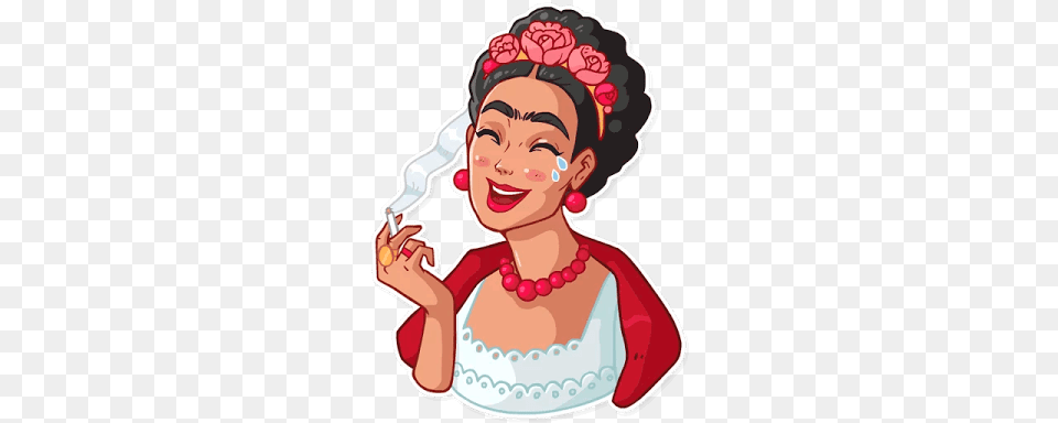 Fridakahlo Frida Smile Cigarro Smoking Feminist, Accessories, Necklace, Jewelry, Head Free Transparent Png