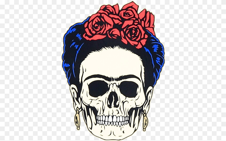 Fridakhalo Calavera Dead Mexico Vivamxico Interesting Frida Skull, Art, Head, Person Png Image