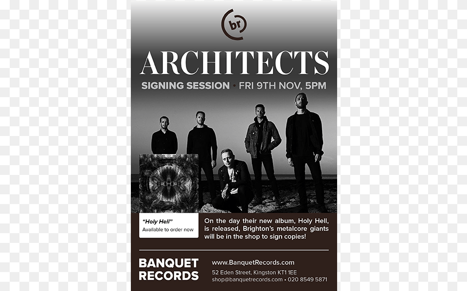 Friday 9th November At Banquet Records Architects Holy Hell, Male, Adult, Advertisement, Poster Png Image