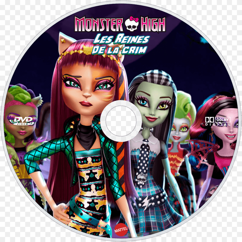 Friday Night Frights Dvd Disc Image Monster High Why Do Ghouls Fall In Love 2011, Adult, Toy, Person, Female Free Png