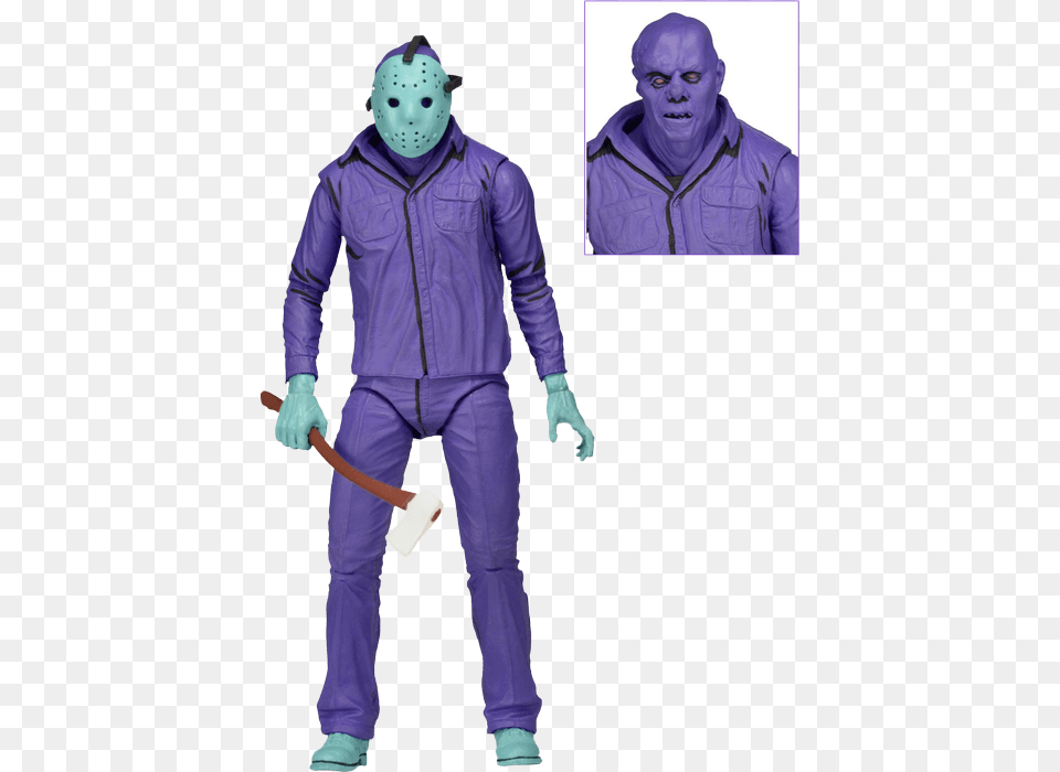 Friday The 13th Game Purple Jason, Jacket, Clothing, Coat, Person Png Image