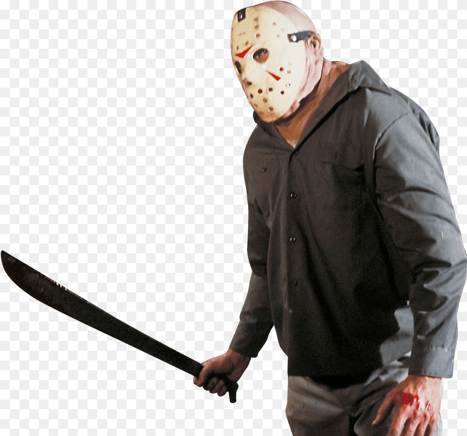 Friday The 13th Part 3 Jason, Weapon, Sword, Person, Man Free Png Download