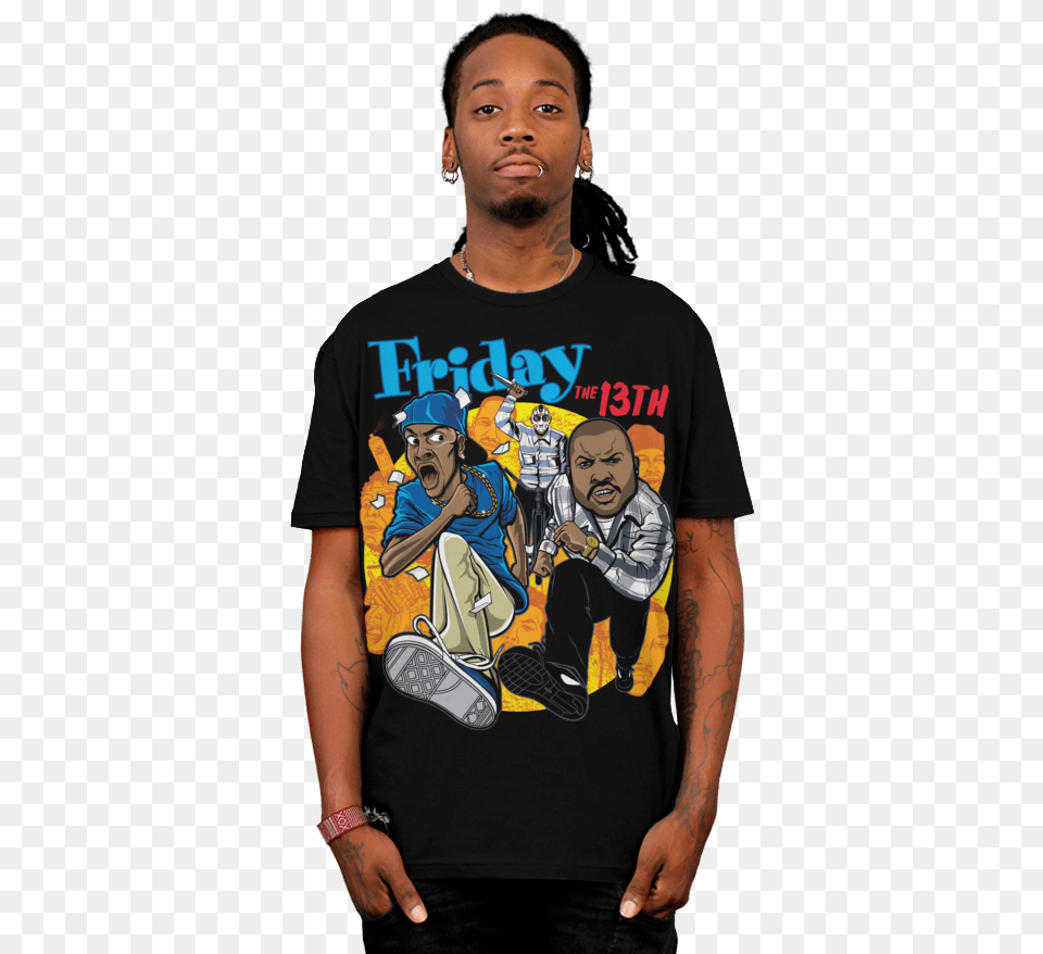 Friday The 13th T Shirt Vintage T Shirt Outfit Men, Clothing, T-shirt, Adult, Person Png