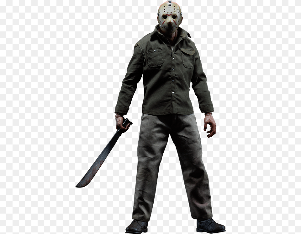 Friday The Jason Voorhees Sixth Scale Figure, Weapon, Sword, Clothing, Coat Png Image