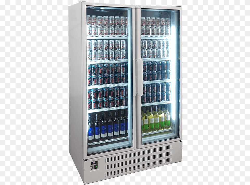 Fridge Clipart Double Glass Door Display Fridge, Appliance, Device, Electrical Device, Refrigerator Png Image