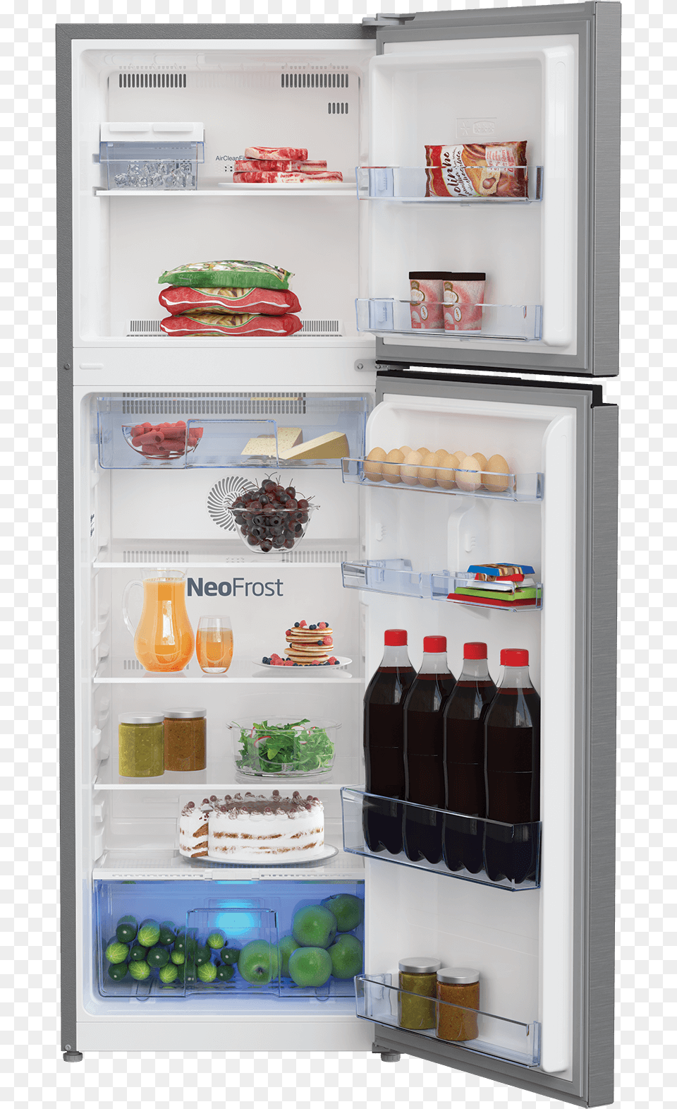 Fridge Freezer Rdnt271i50vp Refrigerator Double Door Voltas, Appliance, Burger, Device, Electrical Device Free Png