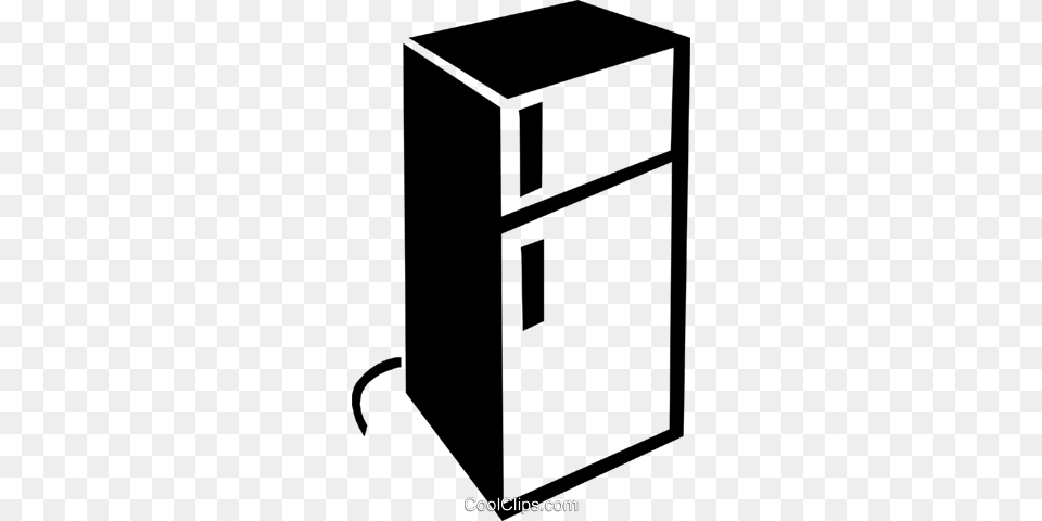 Fridge Royalty Free Vector Clip Art Illustration, Mailbox, Device, Appliance, Electrical Device Png Image