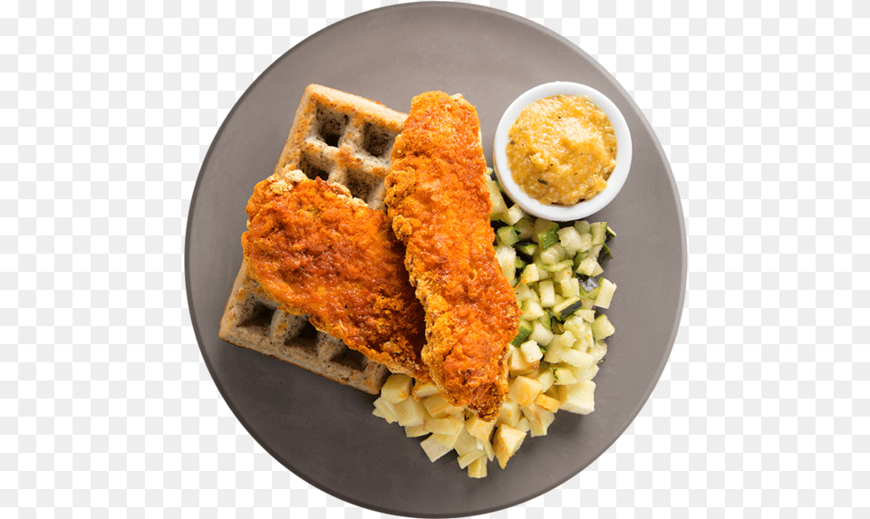 Fried Chicken, Food, Food Presentation, Plate, Fried Chicken Png Image