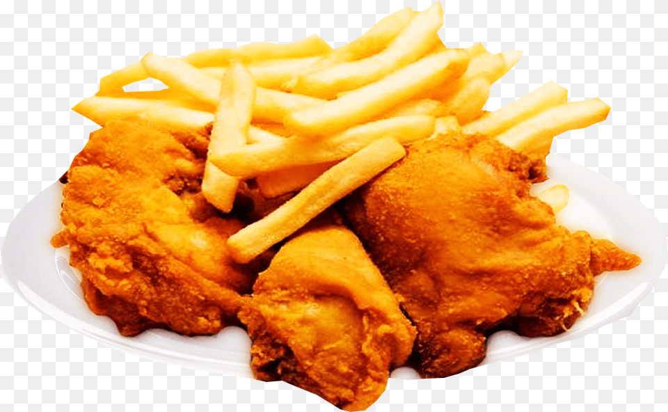 Fried Chicken And Chips, Food, Food Presentation Free Png