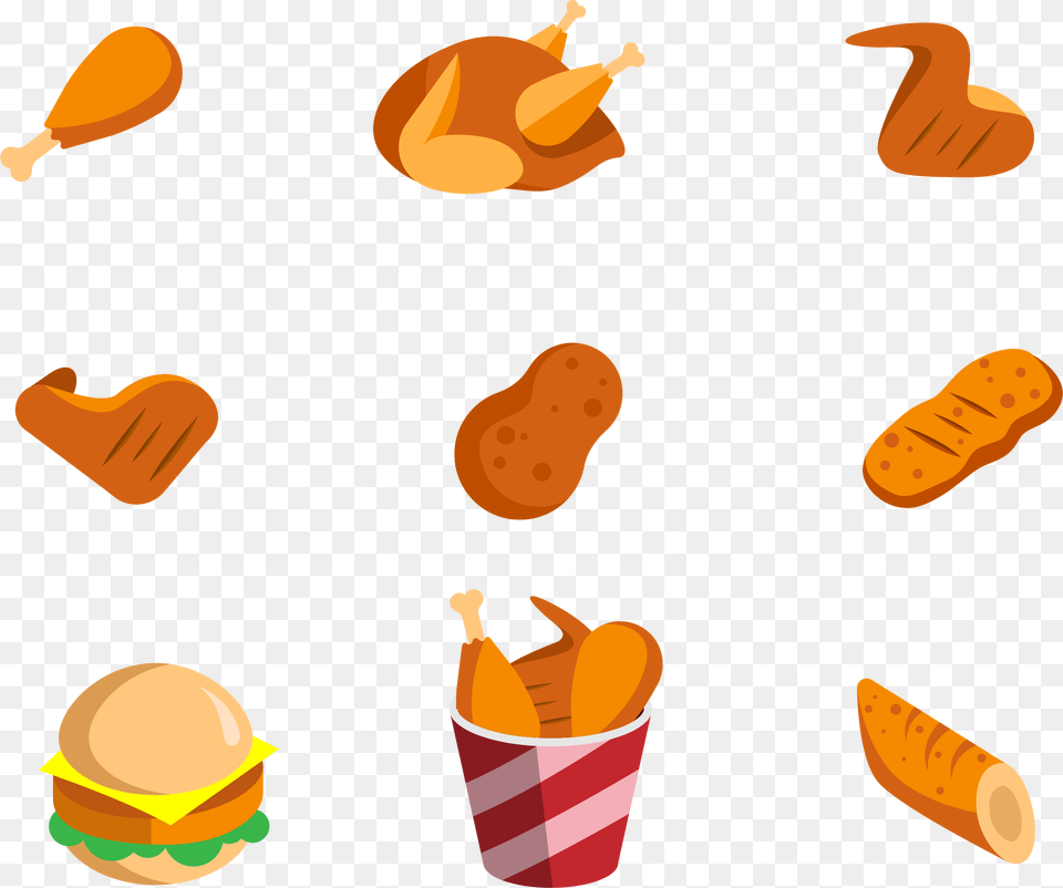 Fried Chicken Fast Food Junk Burger Icon Chicken Fastfood Icon, Carrot, Plant, Produce, Vegetable Png Image