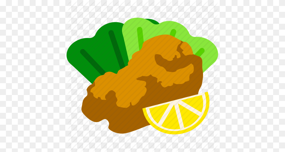 Fried Chicken Karaage Lemon Side Dish Snack Icon, Food, Fried Chicken, Nuggets, Produce Free Png Download