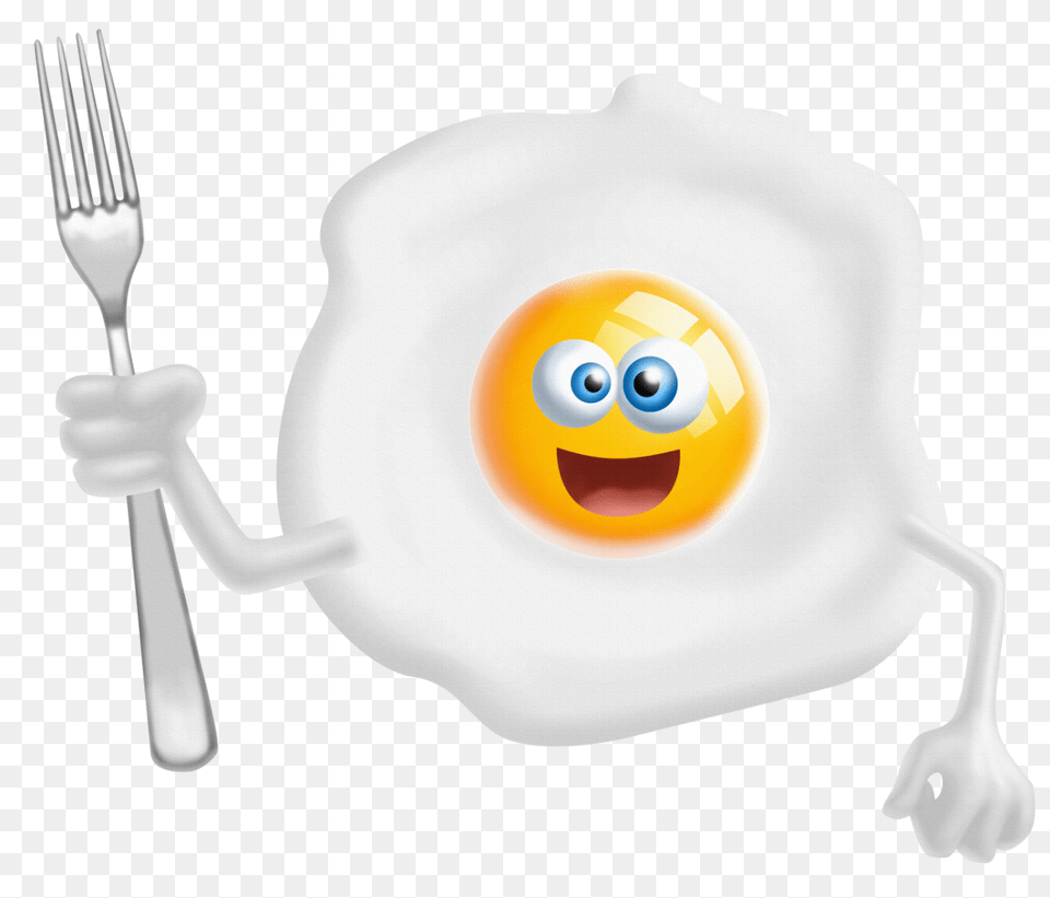 Fried Egg, Cutlery, Fork, Food, Baby Png Image