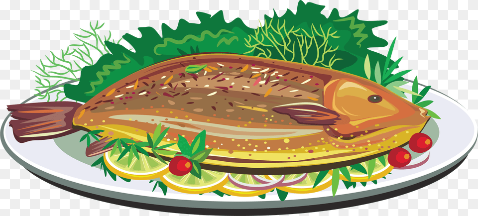 Fried Fish Clipart, Meal, Platter, Food, Dish Png Image